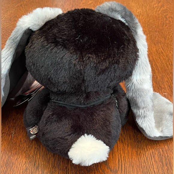 NWT | Plushie Dreadfuls Anxiety Rabbit | Black Grey Plush Bunny 🖤🩶🧡 - Picture 4 of 9